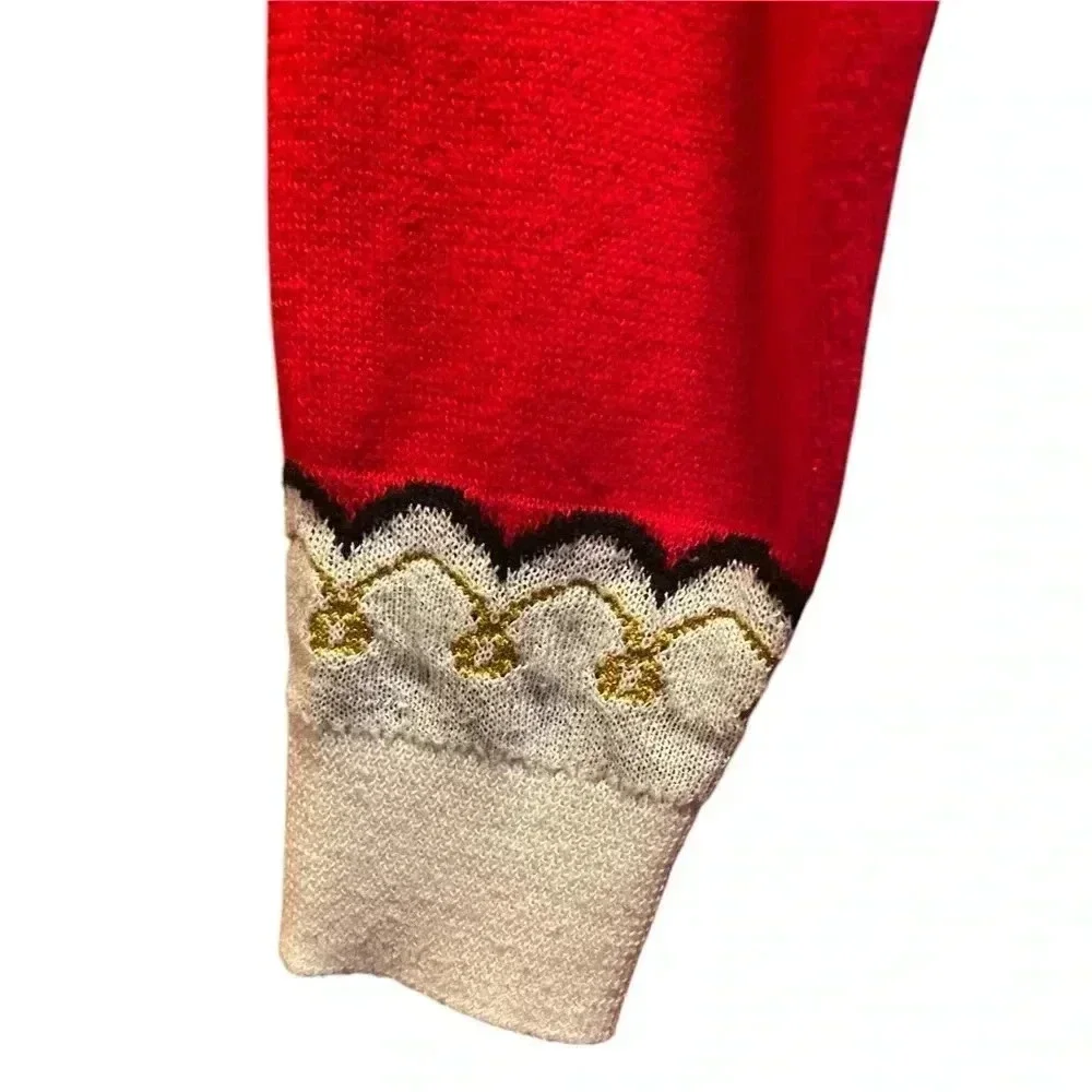 Holiday Dress XL (Girls) long Sleeve Red Gold Nutcracker Sweater Dresss 2023 - Picture 4 of 8